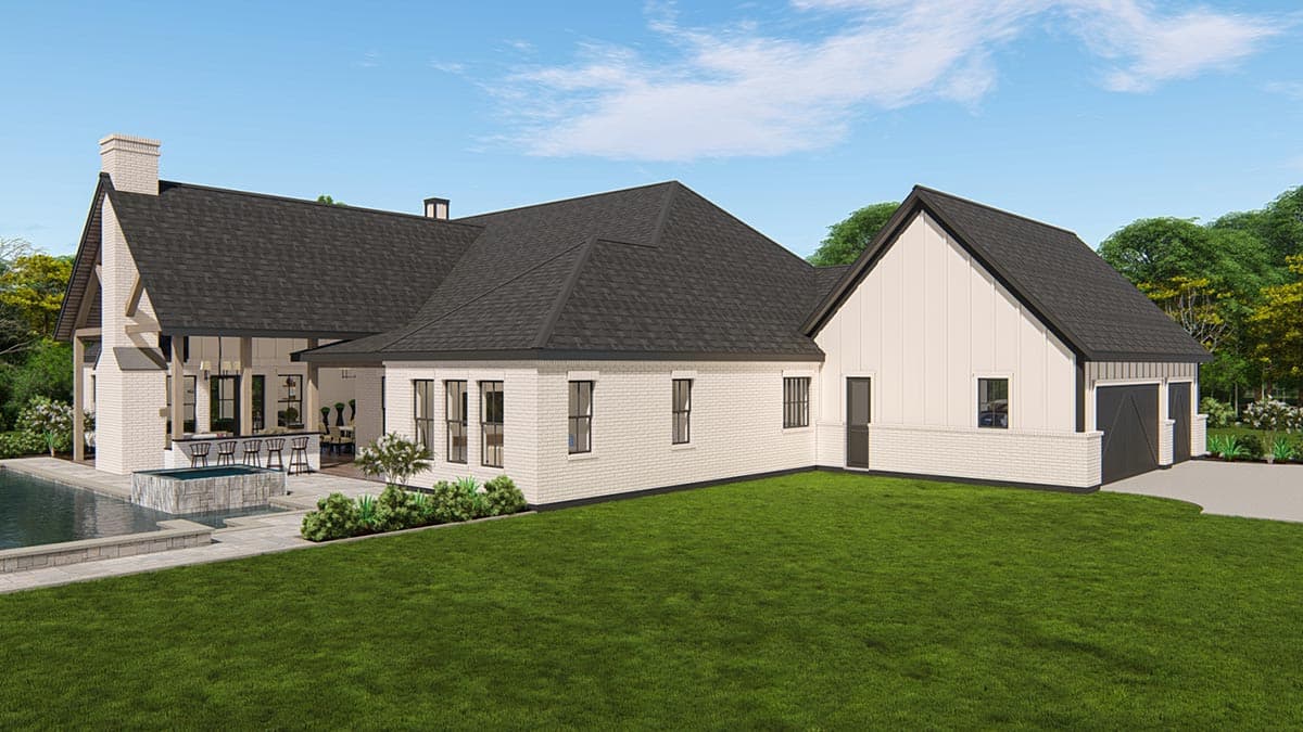 Plan 25428TF: Expanded One-Level New American Craftsman House Plan with Home Office and Game Room - Image #11 - Craftsman, Modern Farmhouse, New American