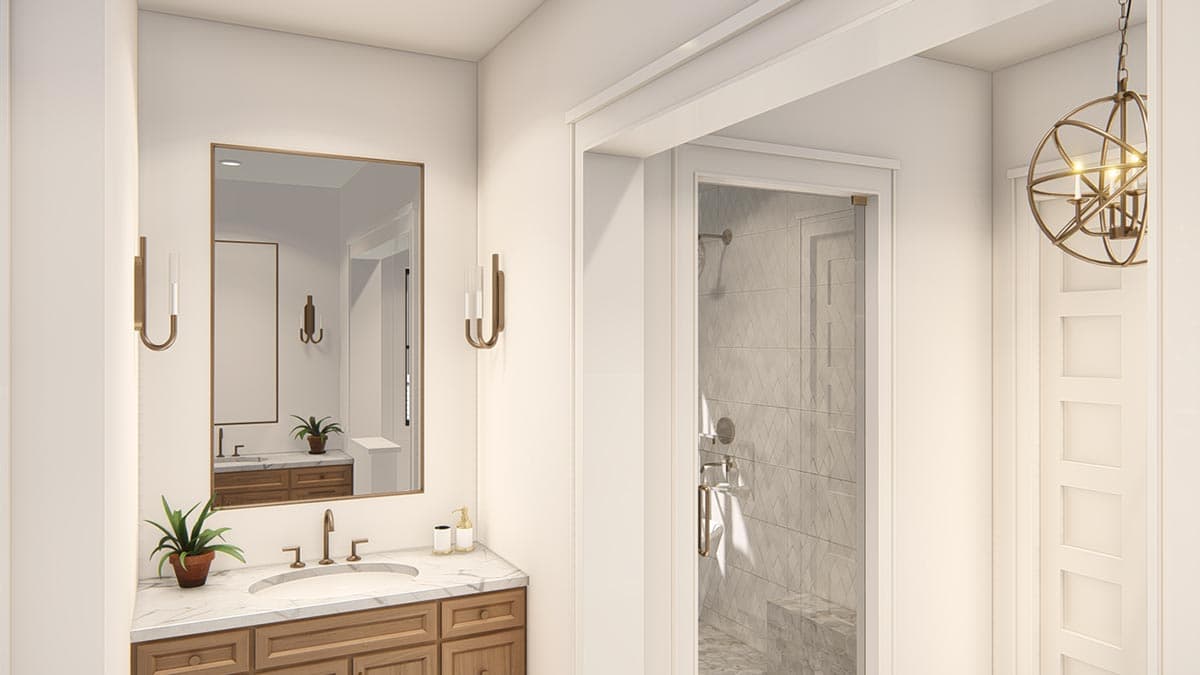 Plan 25428TF: Expanded One-Level New American Craftsman House Plan with Home Office and Game Room - Image #35 - Craftsman, Modern Farmhouse, New American