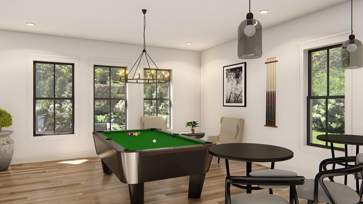 Plan 25428TF: Expanded One-Level New American Craftsman House Plan with Home Office and Game Room - Image #38 - Craftsman, Modern Farmhouse, New American