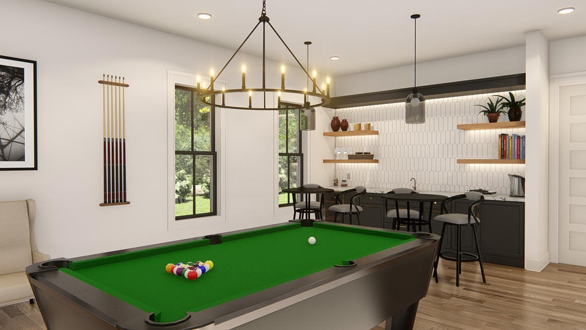 Plan 25428TF: Expanded One-Level New American Craftsman House Plan with Home Office and Game Room - Image #39 - Craftsman, Modern Farmhouse, New American