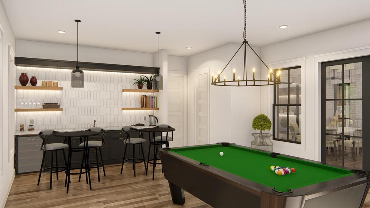 Plan 25428TF: Expanded One-Level New American Craftsman House Plan with Home Office and Game Room - Image #41 - Craftsman, Modern Farmhouse, New American