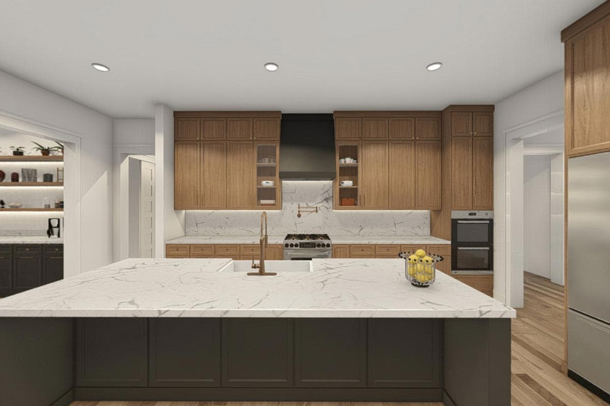 Plan 25428TF: Expanded One-Level New American Craftsman House Plan with Home Office and Game Room - Virtual Tour Cover Image - Craftsman, Modern Farmhouse, New American