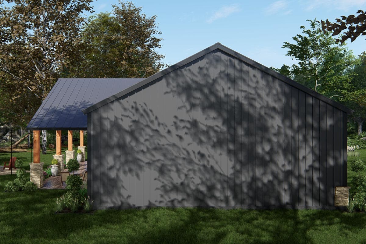 Plan 25429TF: 2600 Square Foot Modern Ranch Barndominium Plan with 14 Foot Ceilings in Open Living Area - Image #11 - Barndominium, Country, New American, Ranch, Rustic, Traditional