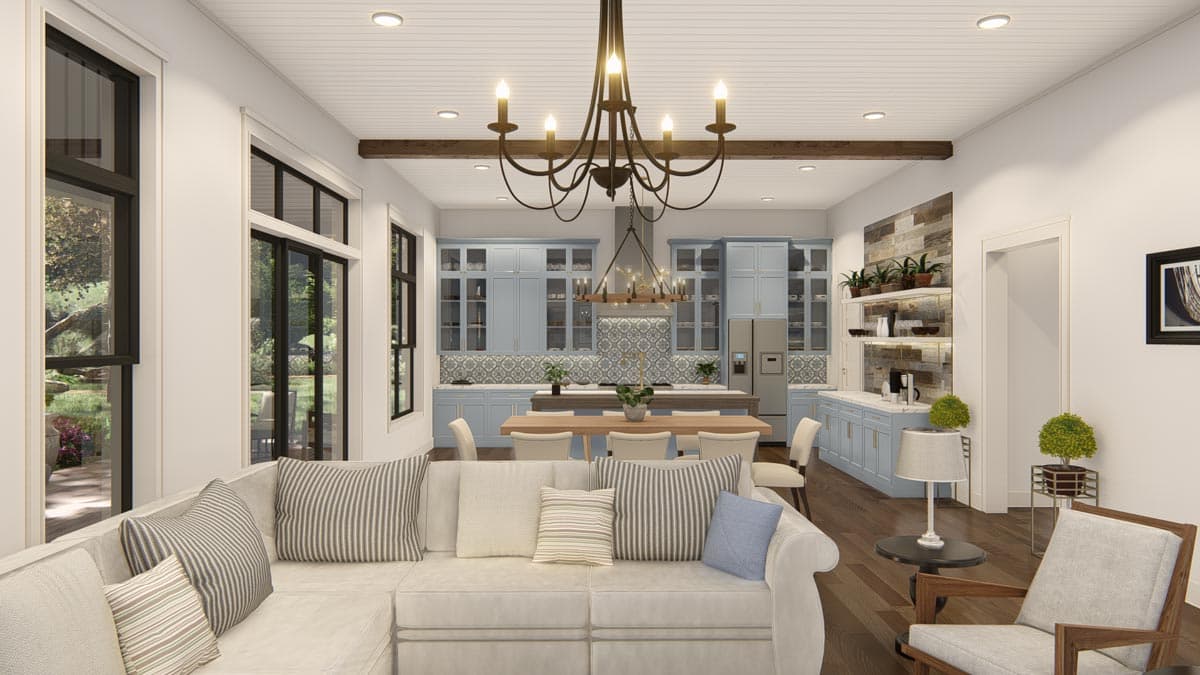 Plan 25429TF: 2600 Square Foot Modern Ranch Barndominium Plan with 14 Foot Ceilings in Open Living Area - Image #25 - Barndominium, Country, New American, Ranch, Rustic, Traditional