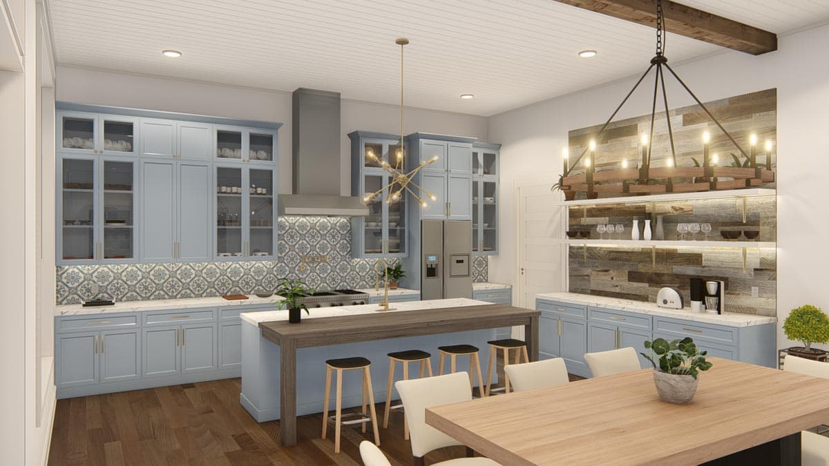 Plan 25429TF: 2600 Square Foot Modern Ranch Barndominium Plan with 14 Foot Ceilings in Open Living Area - Image #27 - Barndominium, Country, New American, Ranch, Rustic, Traditional