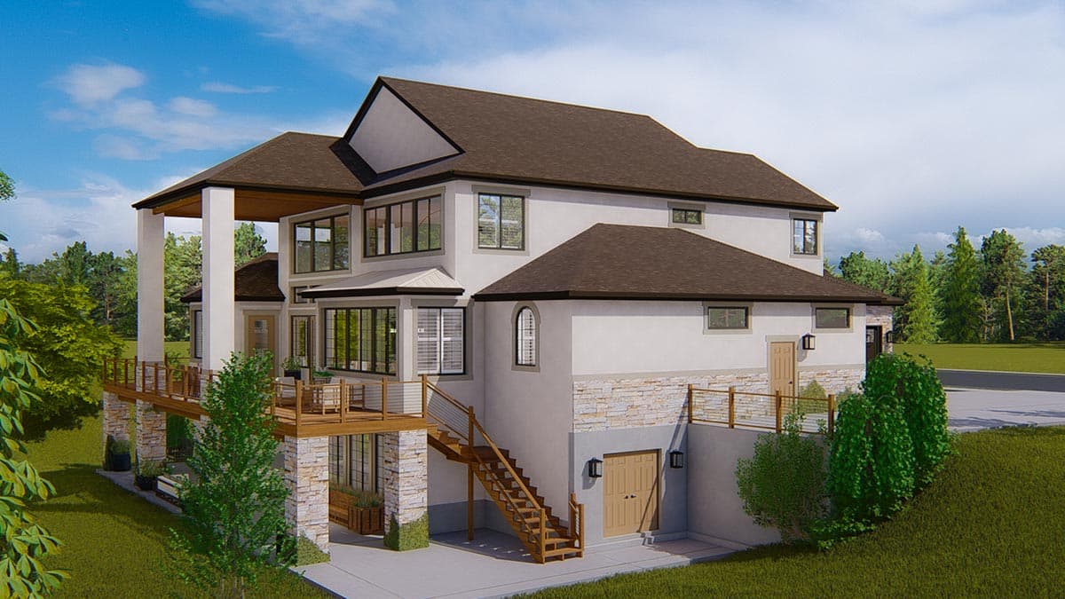 Plan 61396UT: Traditional 2-Story House Plan with Optional Basement Apartment - Image #8 - Country, Craftsman, New American, Rustic, Traditional