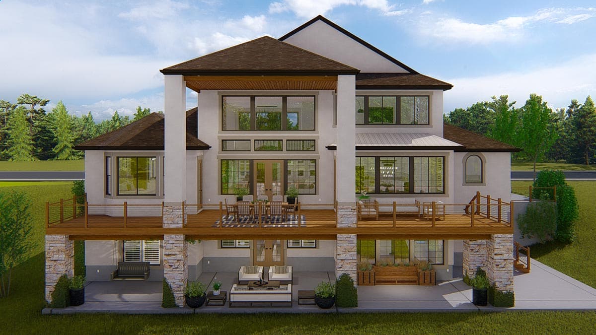 Plan 61396UT: Traditional 2-Story House Plan with Optional Basement Apartment - Image #9 - Country, Craftsman, New American, Rustic, Traditional