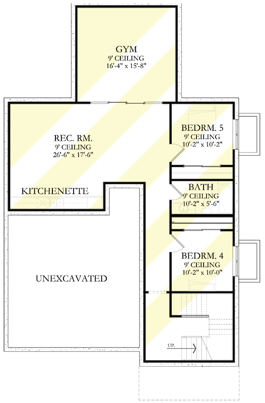 Plan 490085NAH: 2-Story 2600 Square Foot Contemporary Classic House Plan with Lower Level Apartment - Floor Plan - Optional Lower Level