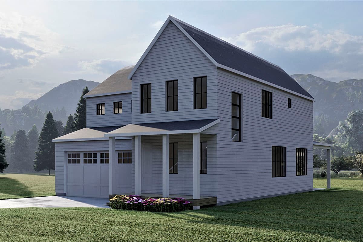 Plan 490085NAH: 2-Story 2600 Square Foot Contemporary Classic House Plan with Lower Level Apartment - Image #5