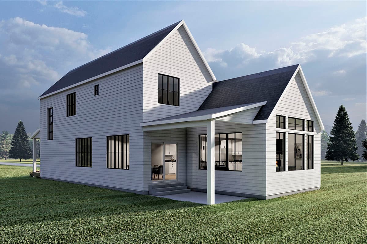 Plan 490085NAH: 2-Story 2600 Square Foot Contemporary Classic House Plan with Lower Level Apartment - Image #4