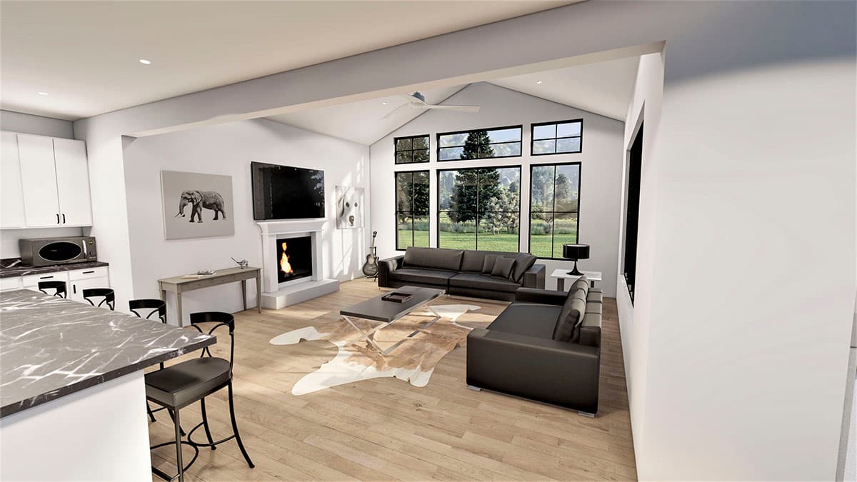 Plan 490085NAH: 2-Story 2600 Square Foot Contemporary Classic House Plan with Lower Level Apartment - Image #8