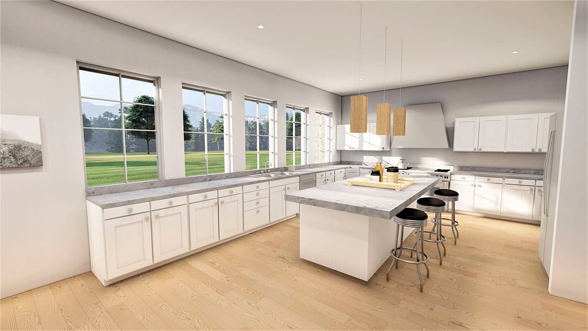 Plan 490087NAH: Transitional Home Plan Under 6000 Square Feet with Two Home Offices Upstairs - Image #7 - French Country, Traditional, Transitional