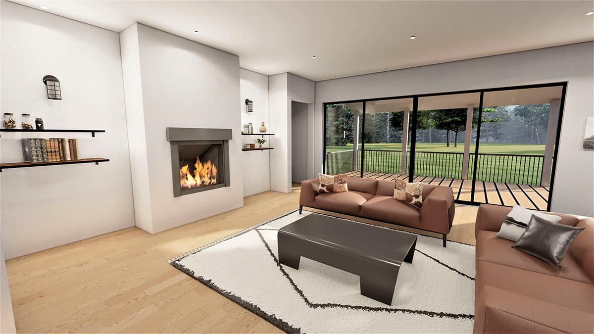 Plan 490087NAH: Transitional Home Plan Under 6000 Square Feet with Two Home Offices Upstairs - Image #8 - French Country, Traditional, Transitional