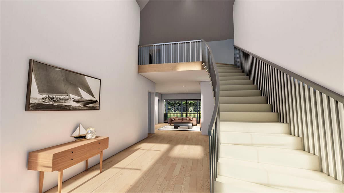 Plan 490087NAH: Transitional Home Plan Under 6000 Square Feet with Two Home Offices Upstairs - Image #6 - French Country, Traditional, Transitional