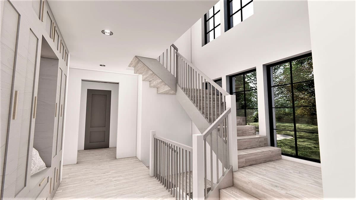 Plan 490090NAH: 3,000 Square Foot Transitional French Country House Plan with 3-Car Garage - Image #6 - Contemporary, European, French Country, Transitional