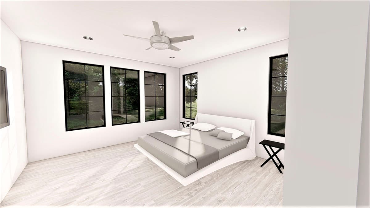 Plan 490090NAH: 3,000 Square Foot Transitional French Country House Plan with 3-Car Garage - Image #10 - Contemporary, European, French Country, Transitional