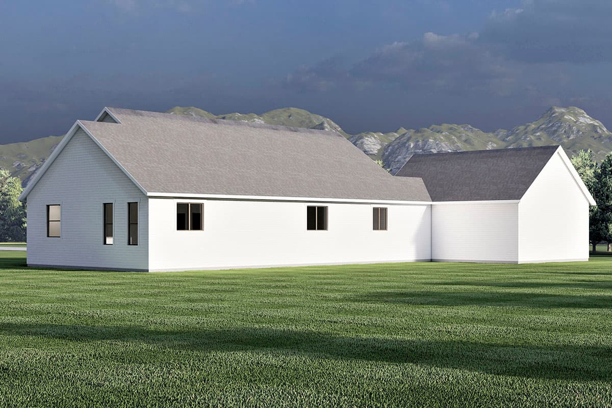 Plan 490091NAH: One-Story Farmhouse Plan Under 2500 Square Feet with Lower Level Expansion - Image #4 - Country, Farmhouse, New American, Ranch, Traditional
