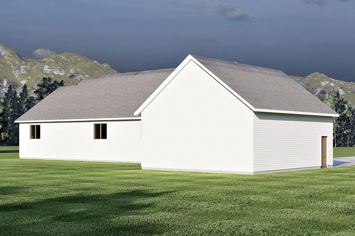 Plan 490091NAH: One-Story Farmhouse Plan Under 2500 Square Feet with Lower Level Expansion - Image #5 - Country, Farmhouse, New American, Ranch, Traditional
