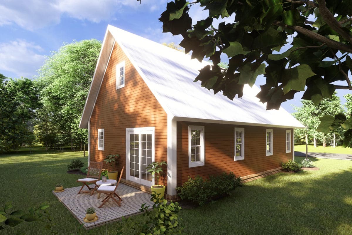 Plan 52306WM: 1050 Square Feet 2 Bedroom 2 Story Country Cabin - Image #5 - A-Frame, Cottage, Country, Traditional