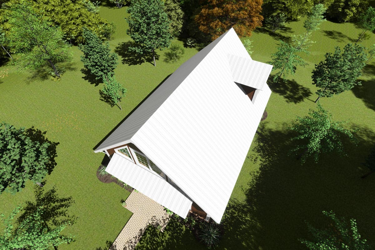 Plan 52306WM: 1050 Square Feet 2 Bedroom 2 Story Country Cabin - Image #6 - A-Frame, Cottage, Country, Traditional