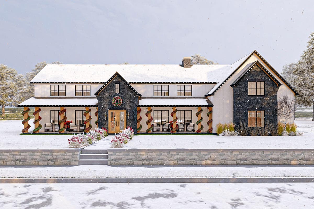 Plan 623158DJ: 4 Bed Barndominium-Style House Plan Just Over 3000 Square Feet - Image #18 - Barndominium, Country, Transitional