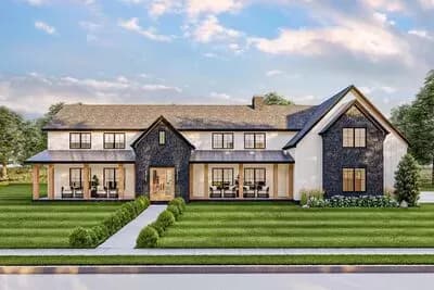 4 Bed Barndominium-Style House Plan Just Over 3000 Square Feet