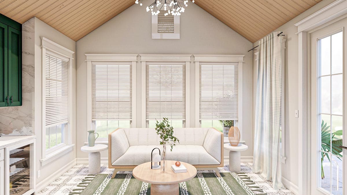 Plan 623159DJ: Backyard Office or Pool House Plan with Cottage Styling - Image #8 - Cottage, Country