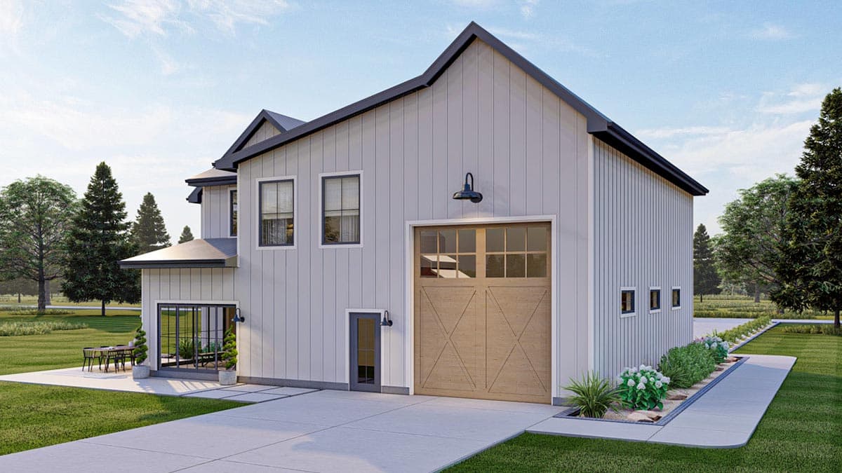Plan 623160DJ: New American Carriage House Plan with RV Garage and Shop - 1870 Sq Ft - Image #5 - Barndominium, Carriage, Contemporary, New American, Transitional