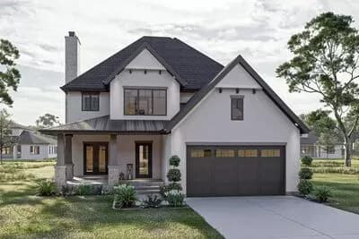 3000 Square Foot Craftsman Home Plan with Study and Wraparound Porch