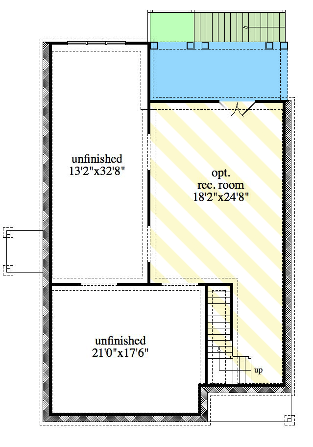 Plan 29903LDG: 3-Bed Wilderness Cabin Under 2300 Square Feet with Lower Level Expansion - Floor Plan - Optionally Finished Lower Level - Cabin, Cottage, Country, Craftsman, Rustic