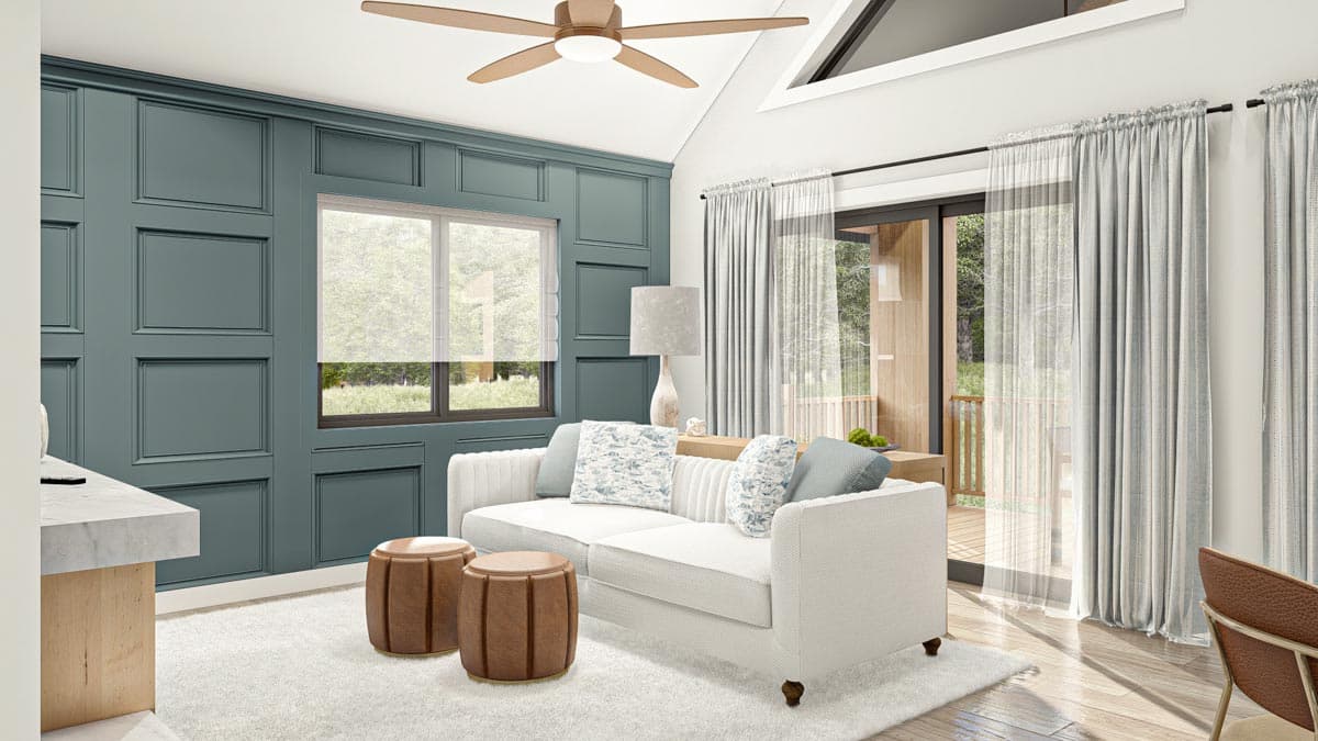 Plan 623163DJ: Barndominium-Style Carriage House Plan with 2-Bedrooms - 1275 Sq Ft - Image #10 - Barndominium, Carriage, Country, Craftsman, New American