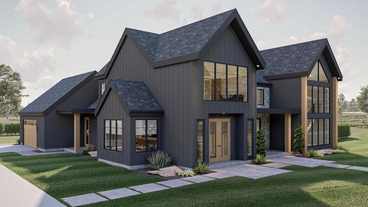 Plan 623164DJ: Modern Scandinavian House Plan with 4 Beds and 2-Story Great Room - 3300 Sq Ft - Image #5 - Contemporary, Mountain, New American, Scandinavian, Transitional