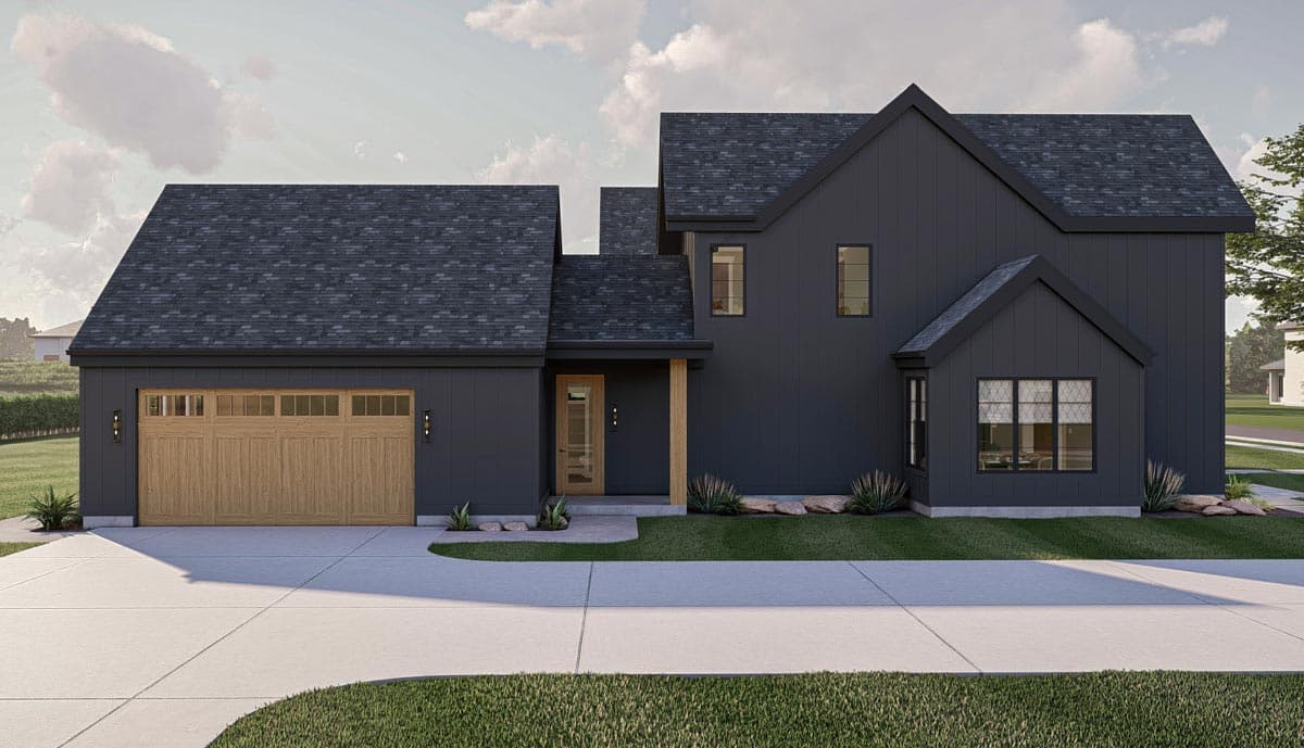 Plan 623164DJ: Modern Scandinavian House Plan with 4 Beds and 2-Story Great Room - 3300 Sq Ft - Image #6 - Contemporary, Mountain, New American, Scandinavian, Transitional