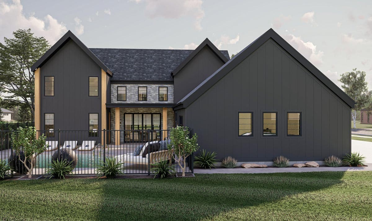 Plan 623164DJ: Modern Scandinavian House Plan with 4 Beds and 2-Story Great Room - 3300 Sq Ft - Image #7 - Contemporary, Mountain, New American, Scandinavian, Transitional