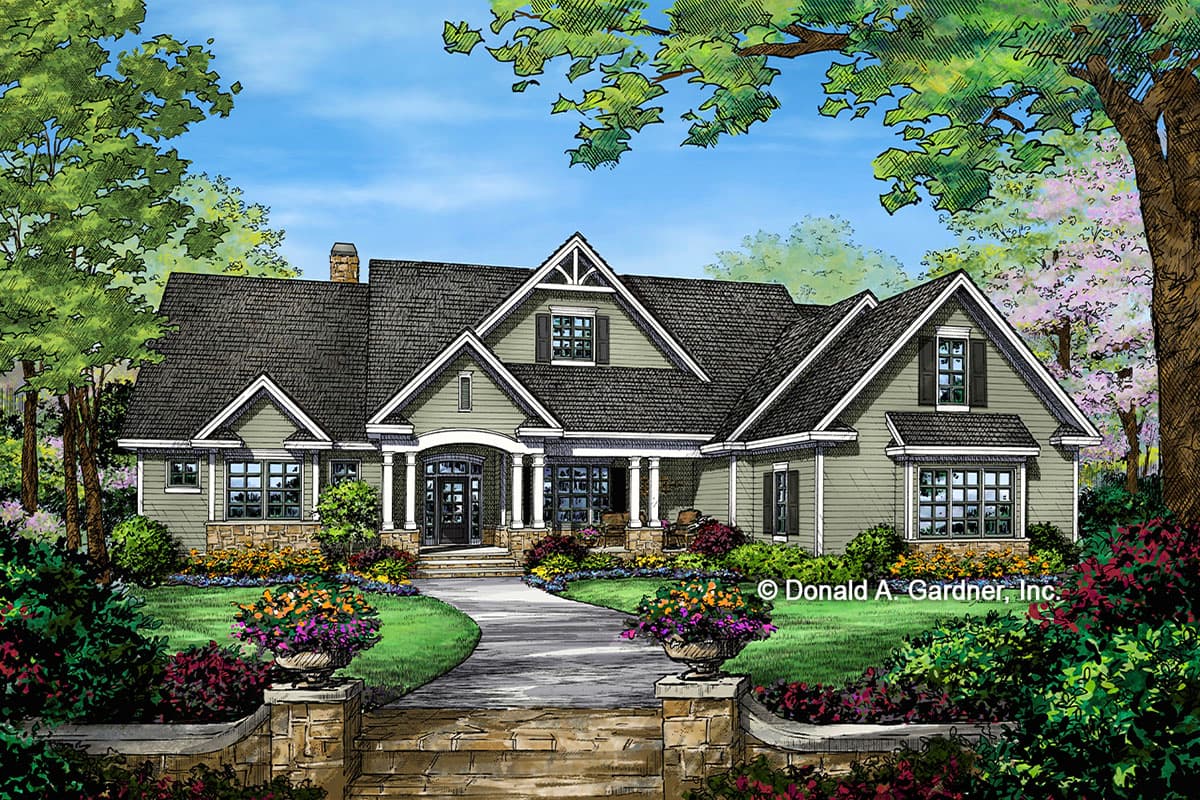 Plan 444369GDN: 2800 Square Foot Craftsman Home Plan with Outdoor Fireplace - Image #19 - Country, Craftsman, New American, Traditional
