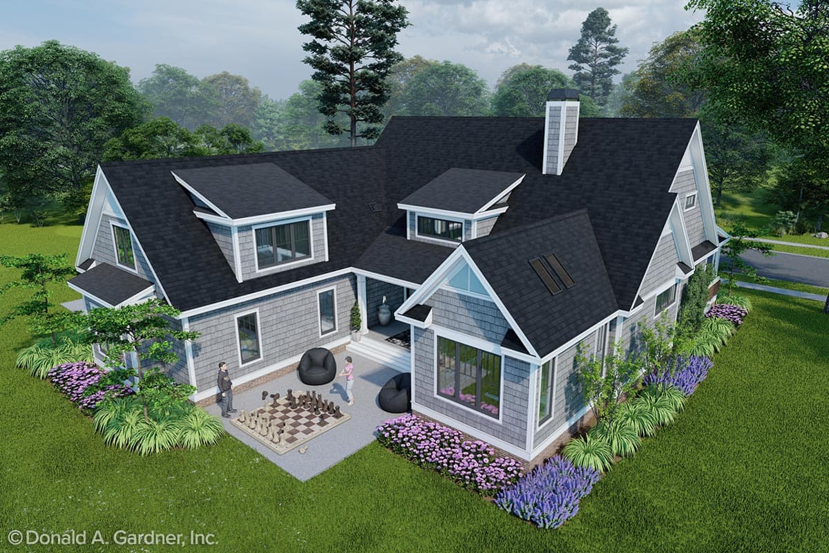 Plan 444374GDN: Rustic Farmhouse Under 2500 Square Feet with Gambrel Roof and 2-Car Garage - Image #5 - Country, Farmhouse, Traditional