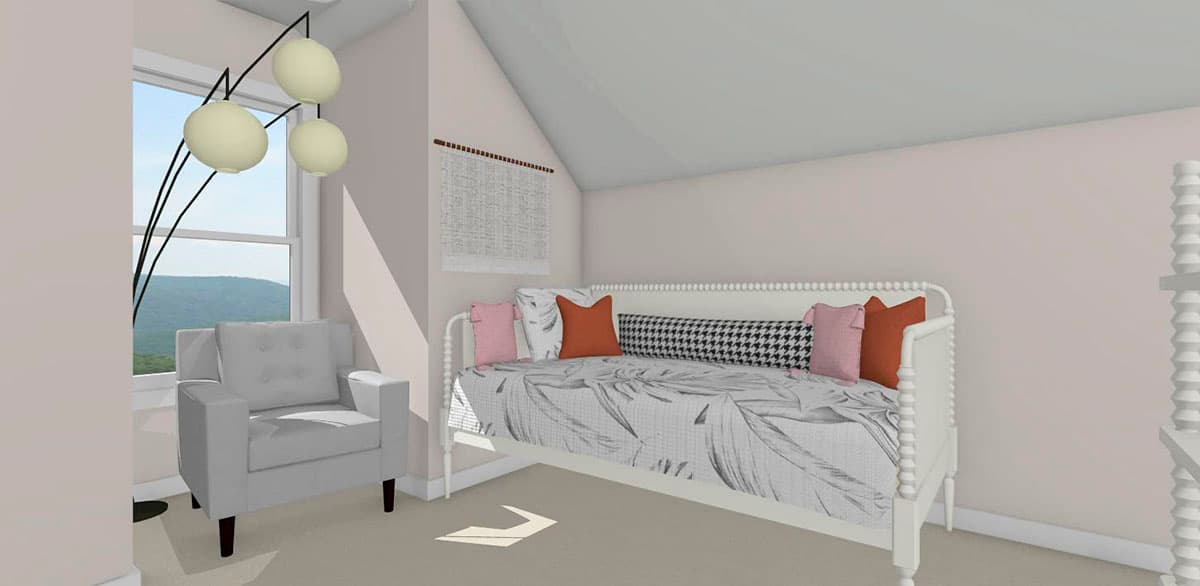 Plan 430830SNG: 1100 Square Foot Country Home Plan with Optional Pet Space Under Stairs - Image #8 - Cottage, Traditional