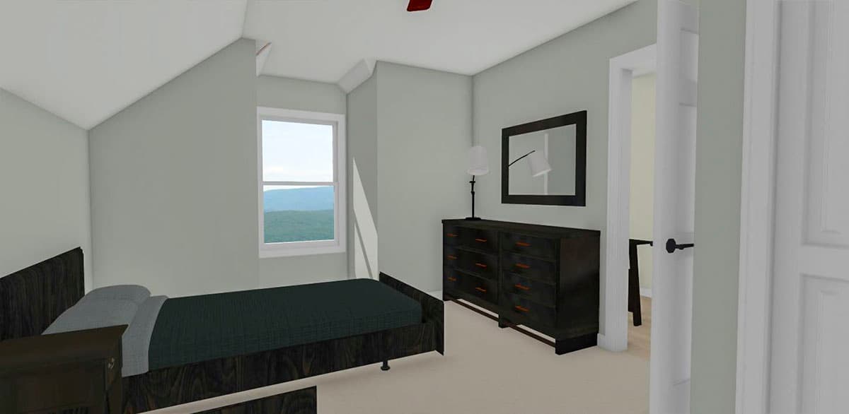 Plan 430830SNG: 1100 Square Foot Country Home Plan with Optional Pet Space Under Stairs - Image #10 - Cottage, Traditional