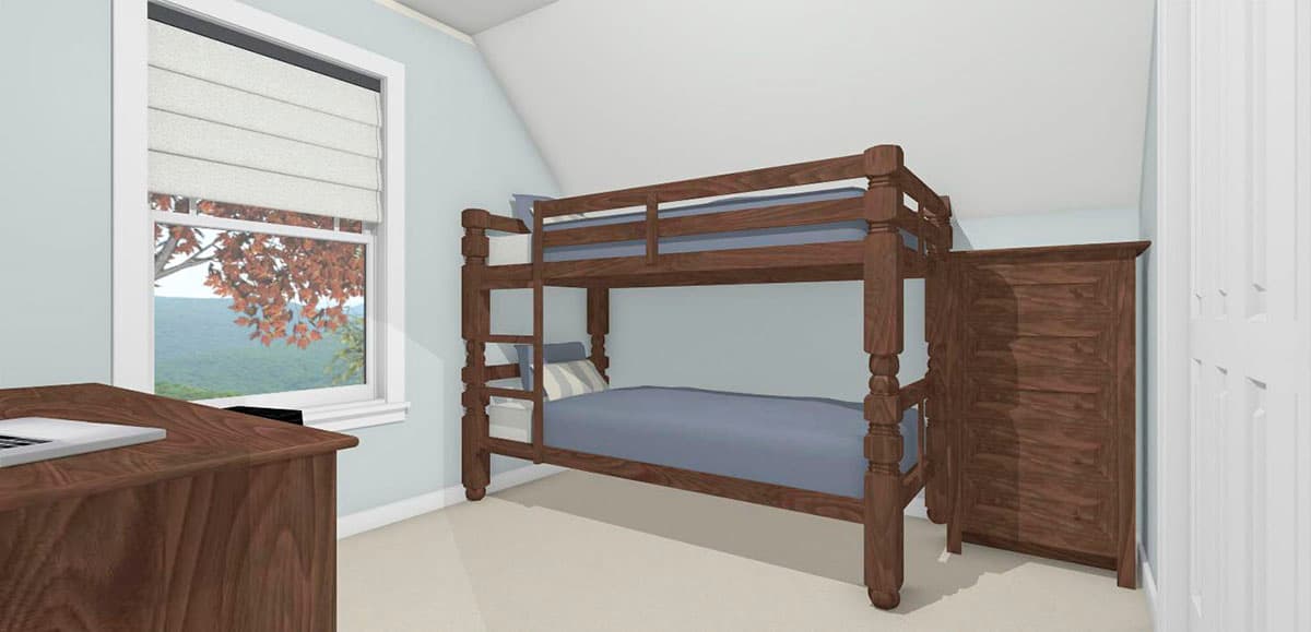 Plan 430831SNG: 1000 Square Foot 2-Bed Farmhouse Cottage with 6'-Deep Front Porch - Image #12 - Cottage, Country, Farmhouse, Modern Farmhouse, New American