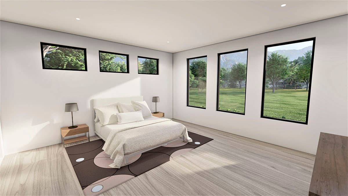 Plan 490092NAH: Modern Prairie-Style House Plan Under 2200 Square Feet with Lower Level Expansion - Image #9 - Contemporary, European, Mediterranean, Prairie, Ranch, Transitional