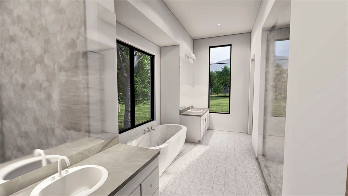 Plan 490092NAH: Modern Prairie-Style House Plan Under 2200 Square Feet with Lower Level Expansion - Image #10 - Contemporary, European, Mediterranean, Prairie, Ranch, Transitional