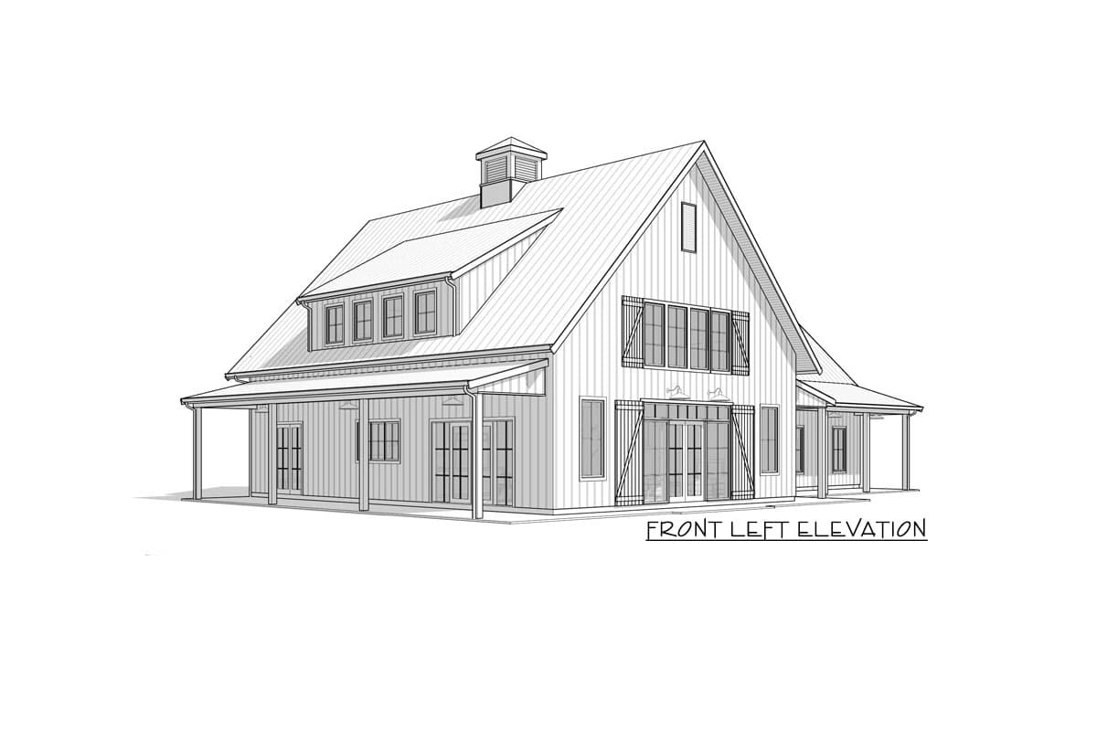 Plan 270063AF: 4-Bed Barndominium-style Modern Farmhouse Plan with Main Level Master - Image #7 - Barndominium, Cottage, Country, Craftsman, Modern Farmhouse, New American, Southern, Traditional