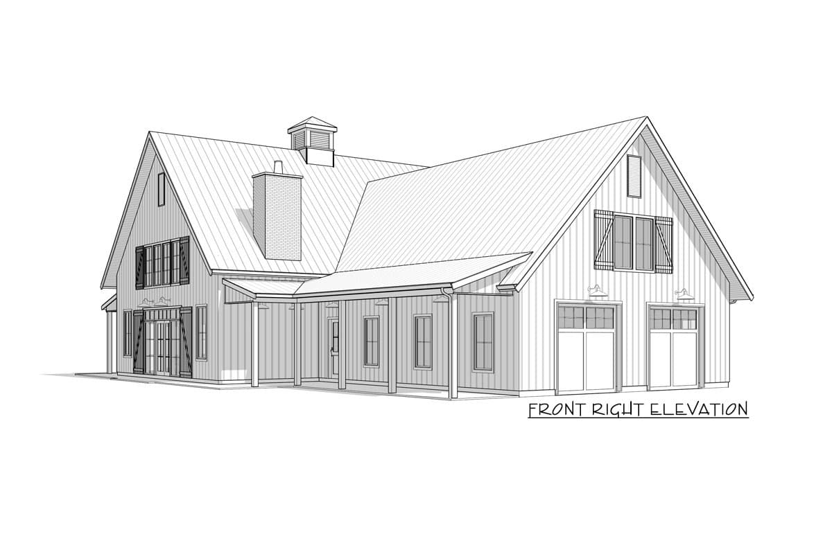 Plan 270063AF: 4-Bed Barndominium-style Modern Farmhouse Plan with Main Level Master - Image #8 - Barndominium, Cottage, Country, Craftsman, Modern Farmhouse, New American, Southern, Traditional