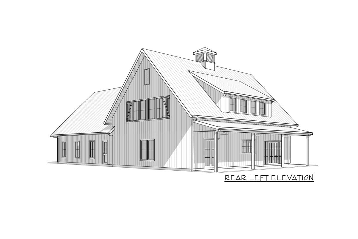 Plan 270063AF: 4-Bed Barndominium-style Modern Farmhouse Plan with Main Level Master - Image #9 - Barndominium, Cottage, Country, Craftsman, Modern Farmhouse, New American, Southern, Traditional