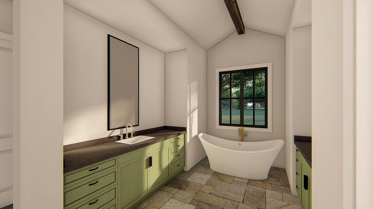 Plan 915056CHP: Exclusive Hill Country House Plan with Large Rear Porch and Bonus Room - 2522 Sq Ft - Image #10 - Country, Craftsman, Hill Country, Modern Farmhouse, Mountain, New American, Ranch, Transitional