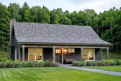 2-Bed Country Cabin with Vaulted Open Floor Plan - 1275 Sq Ft