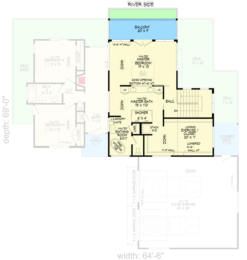 Plan 680046VR: 3400 Square Foot Mid-Century Modern Lake House Plan - Floor Plan - 2nd Floor - Contemporary, Mid Century Modern, Modern, Mountain, Northwest