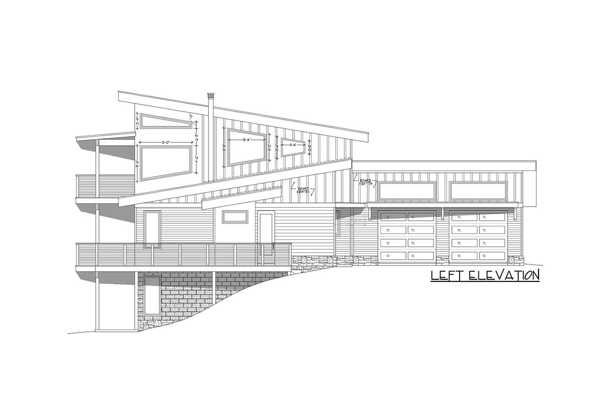 Plan 680046VR: 3400 Square Foot Mid-Century Modern Lake House Plan - Image #5 - Contemporary, Mid Century Modern, Modern, Mountain, Northwest