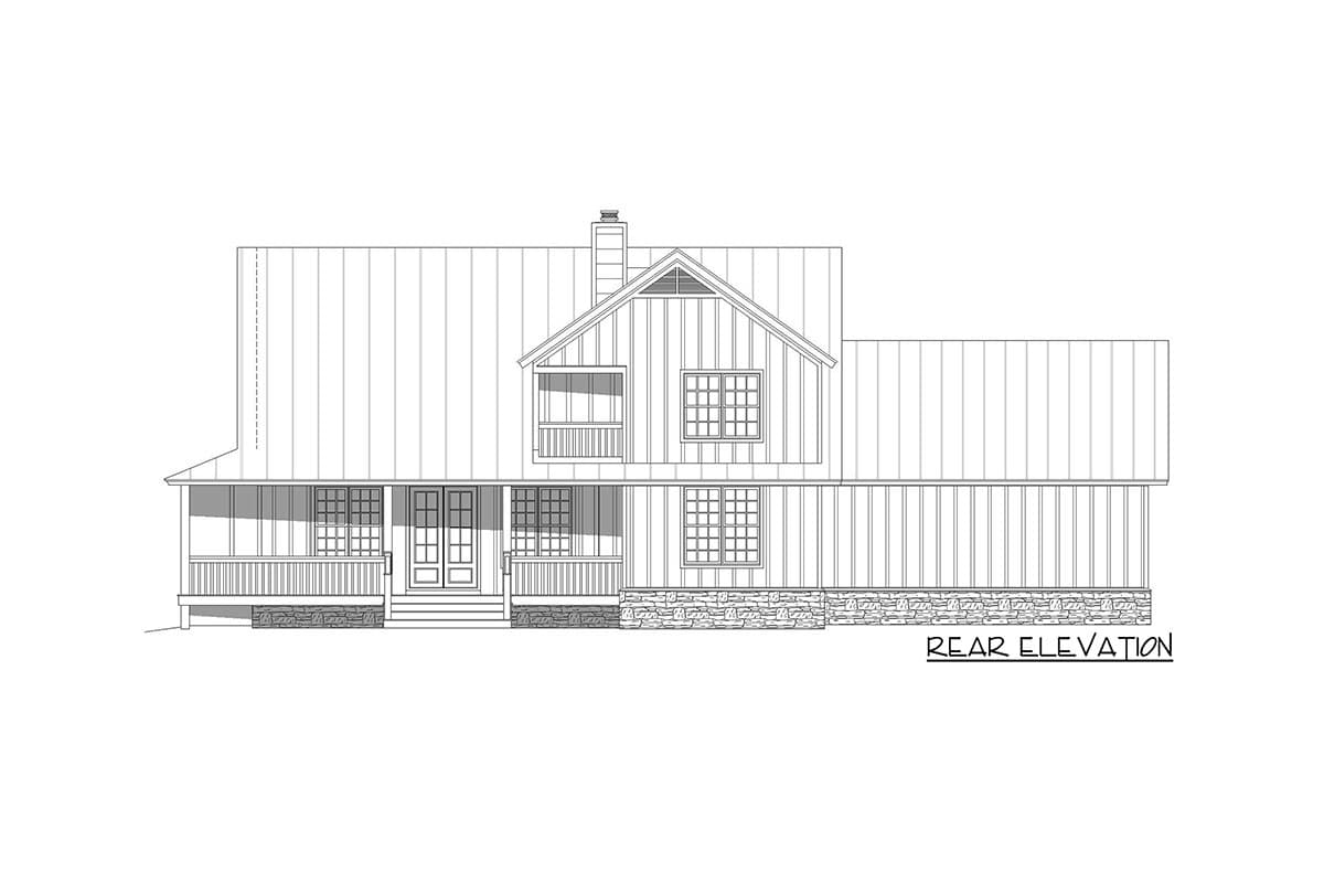 Plan 680047VR: Mountain Country Home Plan Under 2100 Square Feet with Wraparound Porch - Image #7 - Country, Craftsman, Mountain, Rustic