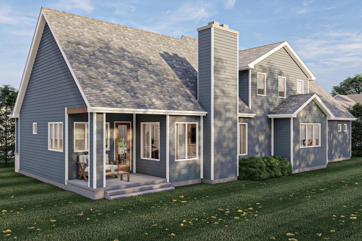 Plan 623165DJ: 3 Bedroom Traditional Country House Plan with Cathedral Ceiling in Great Room - Image #5 - Country, Craftsman, New American, Ranch, Traditional